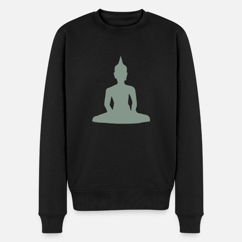 litte buddha - Pull Premium bio Homme - noir