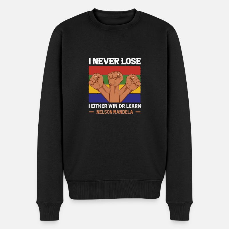 Nelson Mandela Day VI - Männer Premium Bio Pullover - Schwarz