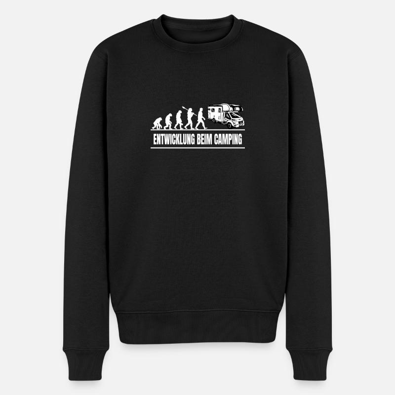 Lustiger Camper Camping Spruch - Männer Premium Bio Pullover - Schwarz