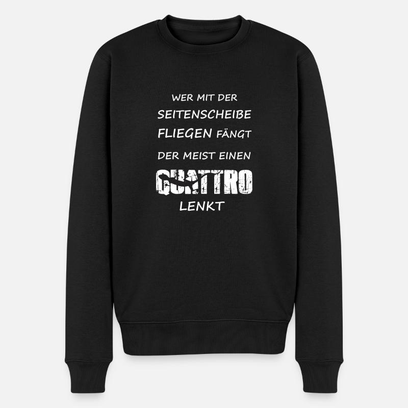 Quattro Fliegen fangen - Männer Premium Bio Pullover - Schwarz