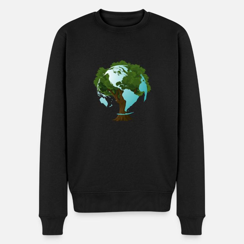 Land - Männer Premium Bio Pullover - Schwarz