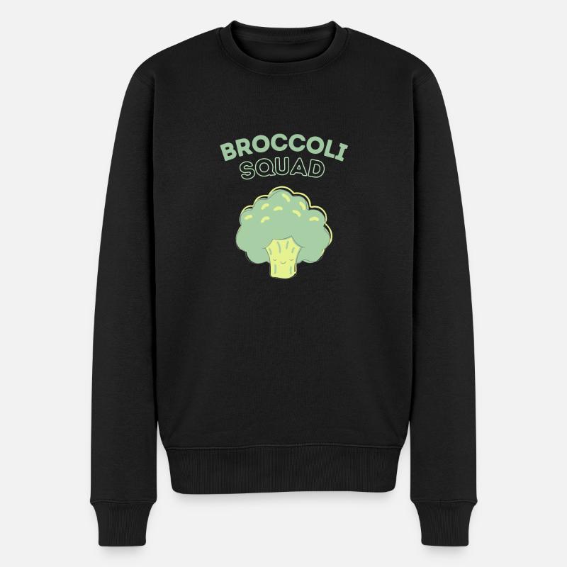 Broccoli Squad - Brokkoli Team - Männer Premium Bio Pullover - Schwarz
