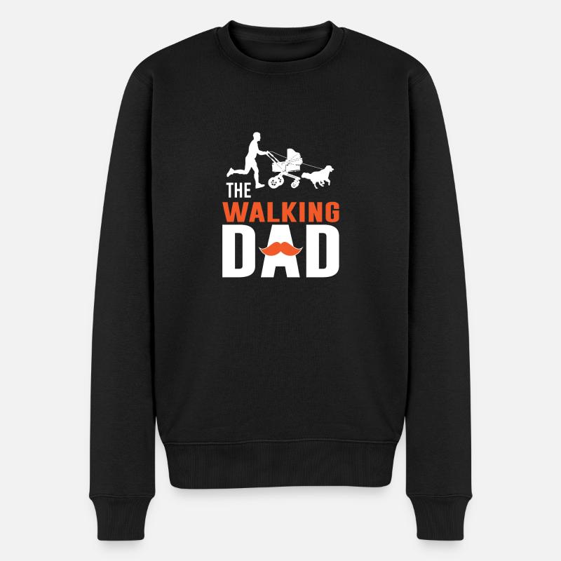 The Walking Dad - Pull Premium bio Homme - noir
