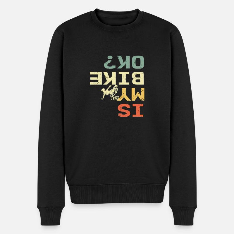Is My Bike Ok Retro Lustiger Biker - Männer Premium Bio Pullover - Schwarz