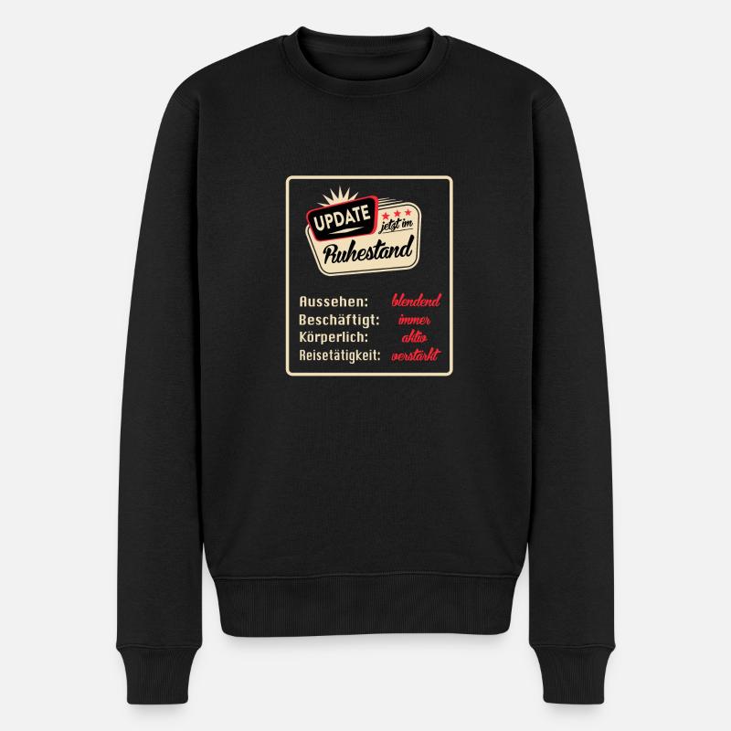 Pension, pension, retraite - Pull Premium bio Homme - noir
