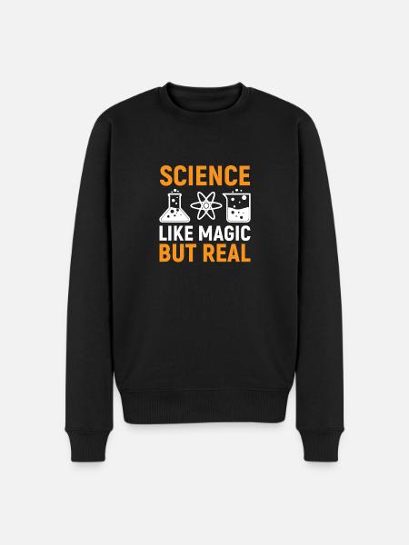 Science like magic but real - Men's Premium Organic Jumper - black