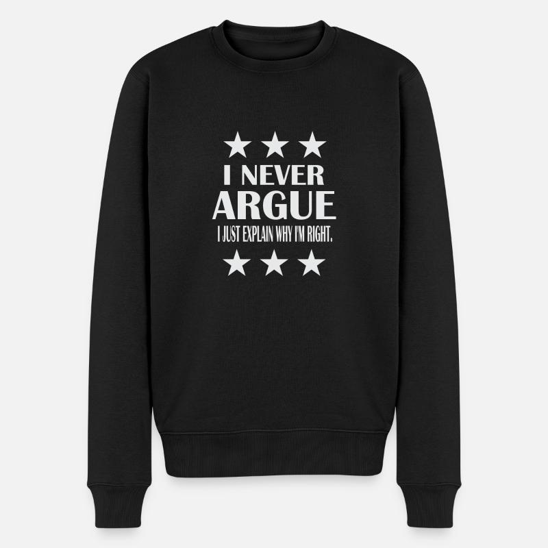 Je ne discute jamais - Pull Premium bio Homme - noir