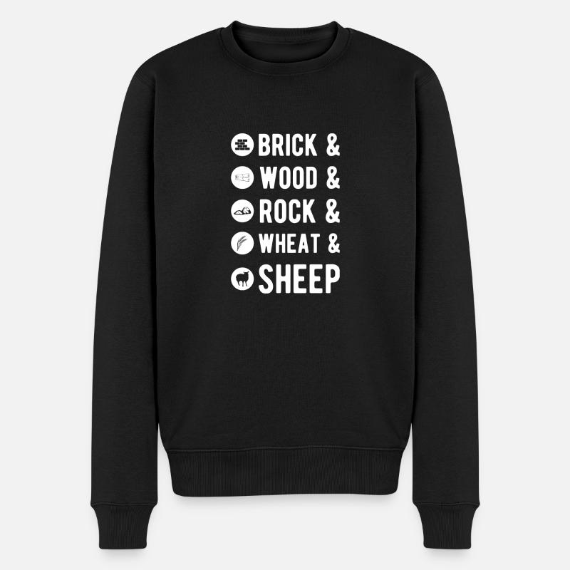 Witziges Schaf, Schafe nicht nur für Schäfer - Männer Premium Bio Pullover - Schwarz