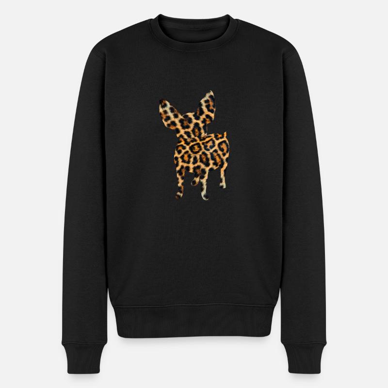 Chihuahua Leopard Imprimé - Pull Premium bio Homme - noir