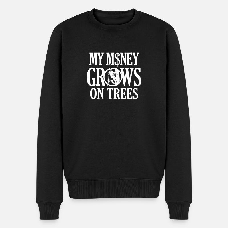Mein Geld wächst auf Trees Arborist - Männer Premium Bio Pullover - Schwarz