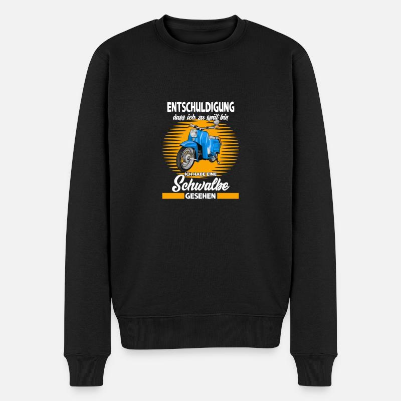 Schwalbenfahrer S50 KR51 Schwalbe DDR Moped Shirt - Männer Premium Bio Pullover - Schwarz