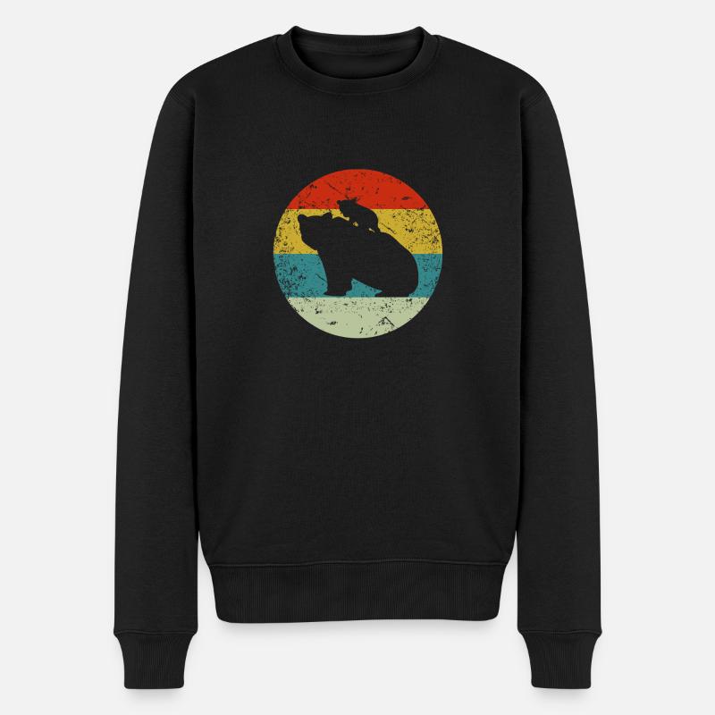Bärenliebhaber - Männer Premium Bio Pullover - Schwarz