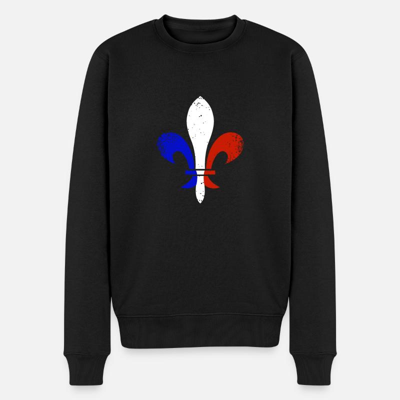 Frankreich Provence - Männer Premium Bio Pullover - Schwarz