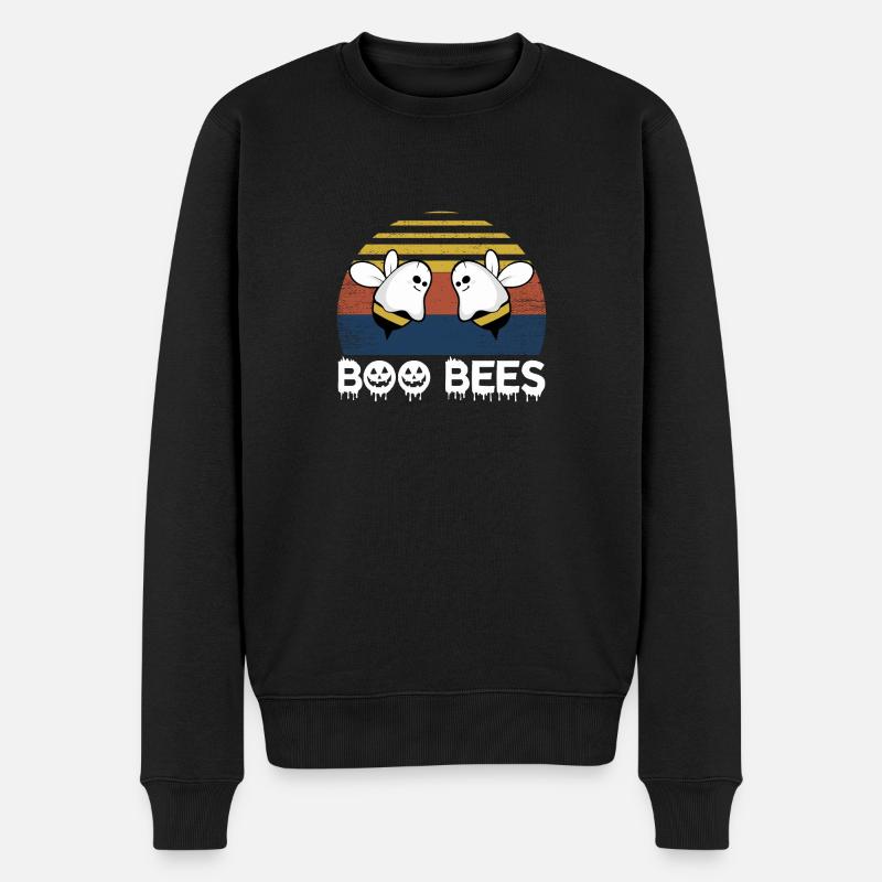 boo bees - Männer Premium Bio Pullover - Schwarz