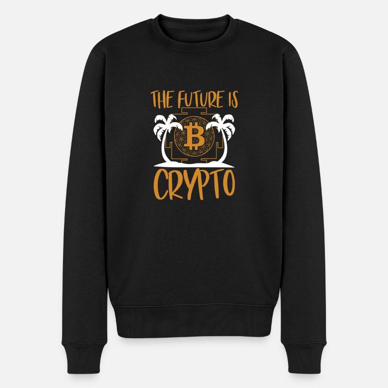 Zukunft, Bitcoin, Sommer, Party - Männer Premium Bio Pullover - Schwarz