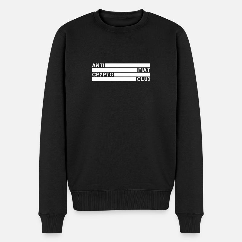 Crypto Club - Bitcoin Liebe - Männer Premium Bio Pullover - Schwarz