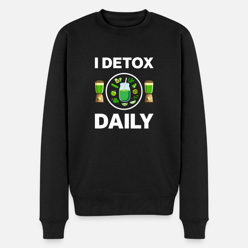 i detox daily - Männer Premium Bio Pullover - Schwarz