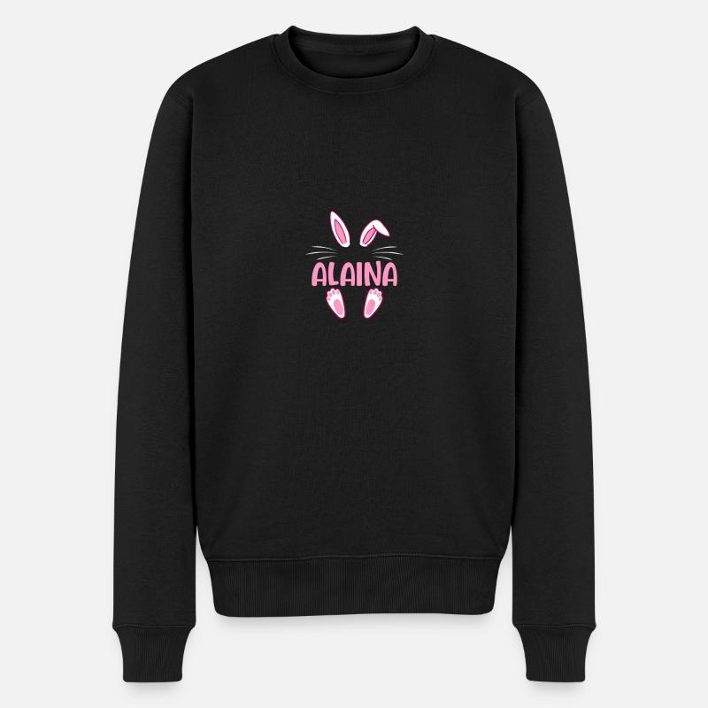 ALAINA Easter - Männer Premium Bio Pullover - Schwarz