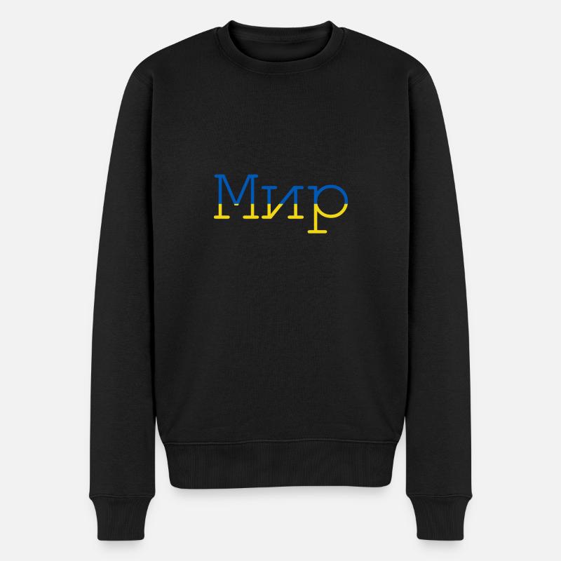 Paix ukraine avec la Finlande - Pull Premium bio Homme - noir