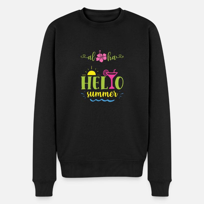 Hello Summer - Pull Premium bio Homme - noir