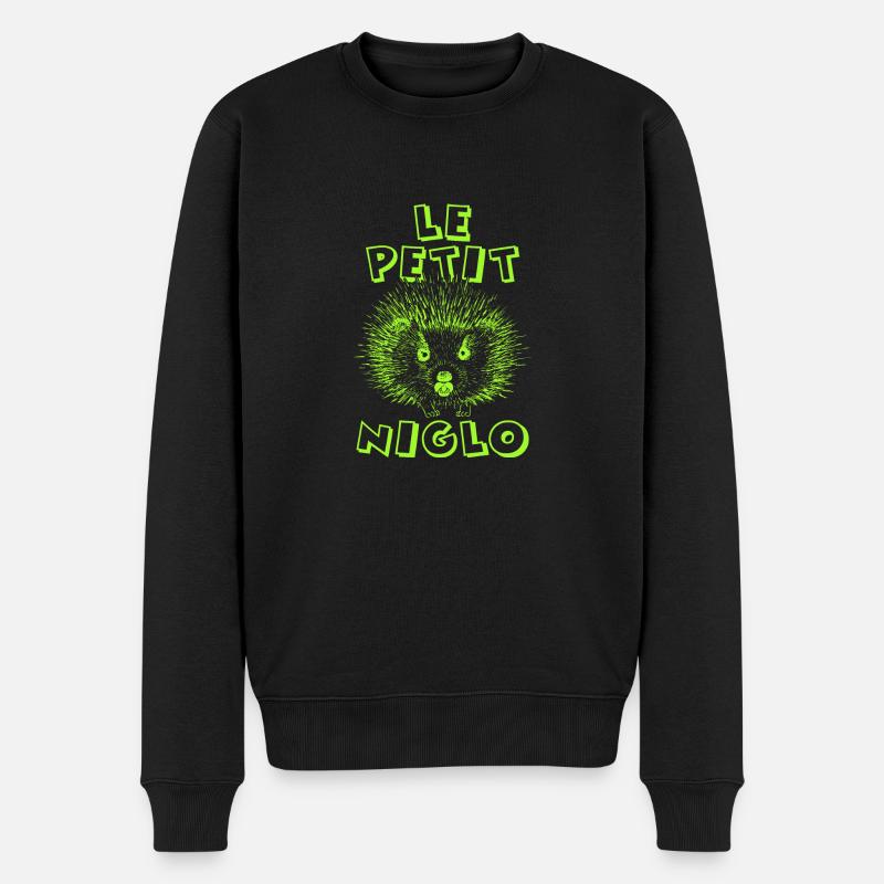 PETIT NIGLO - Pull Premium bio Homme - noir