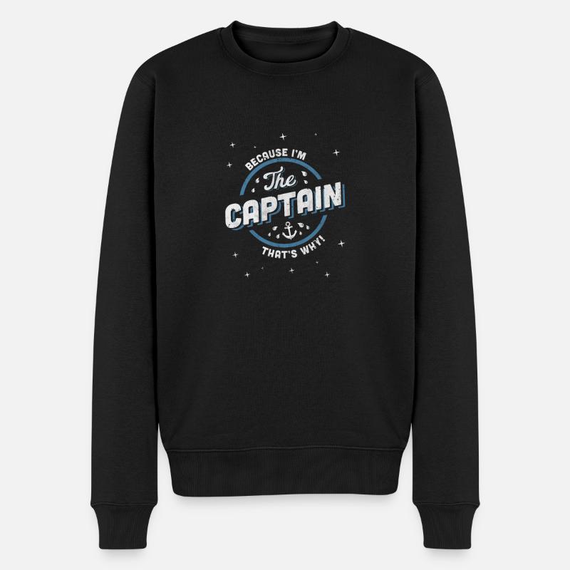 Capitaine - Pull Premium bio Homme - noir