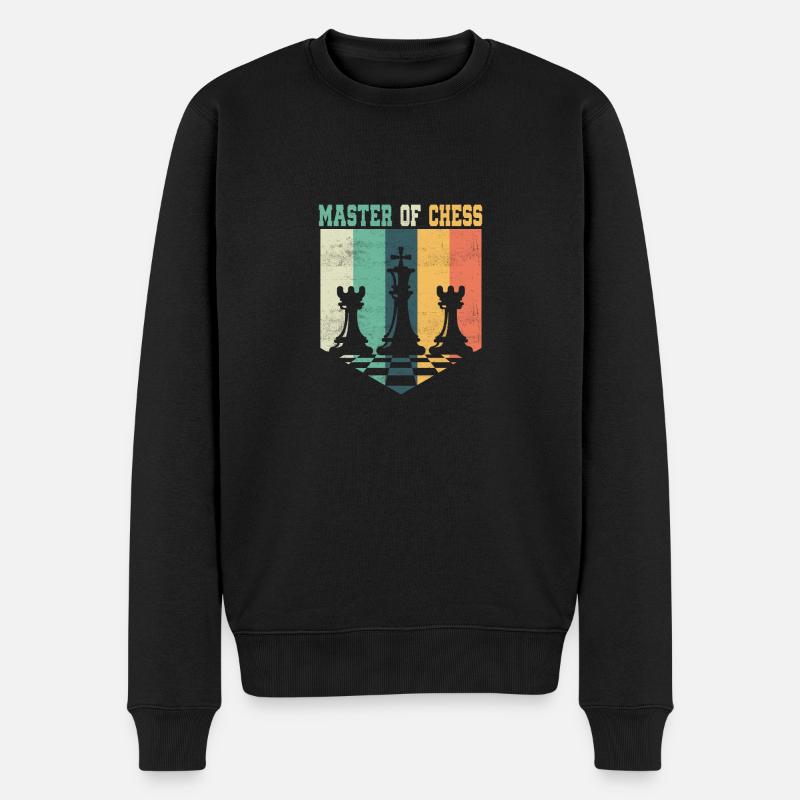 Master Of Chess Chess Board Chess Player - Männer Premium Bio Pullover - Schwarz