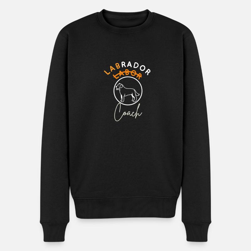 Labor Coach Lustige Geburt Coach Geburt Doula Wortspiele - Männer Premium Bio Pullover - Schwarz