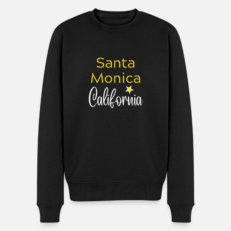 Santa Monica California - Pull Premium bio Homme - noir