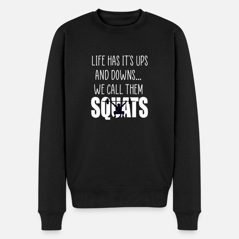 squats gym citation - Pull Premium bio Homme - noir