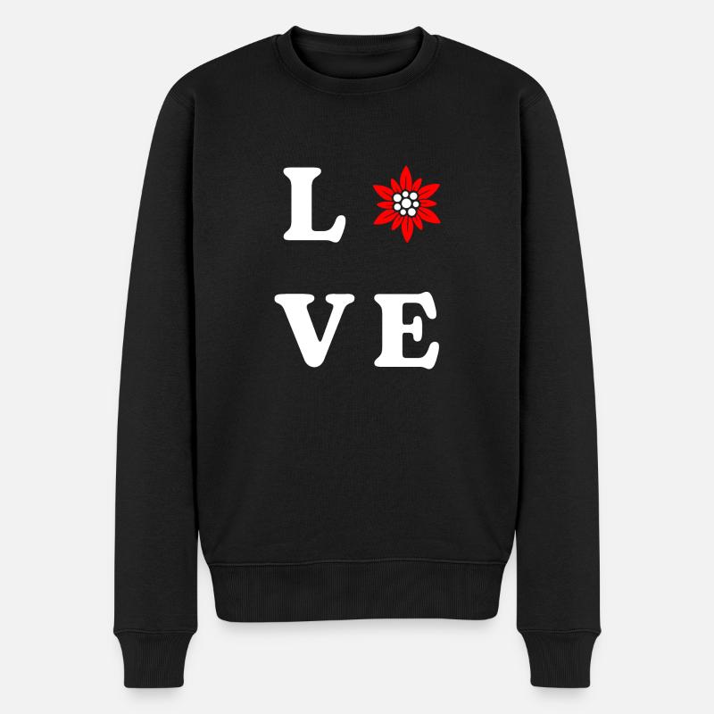 Schweiz Love - Männer Premium Bio Pullover - Schwarz