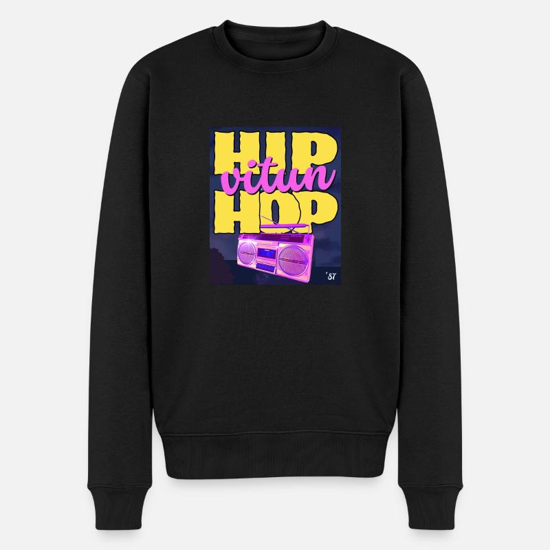 Hip Fucking Hop '87 - Männer Premium Bio Pullover - Schwarz