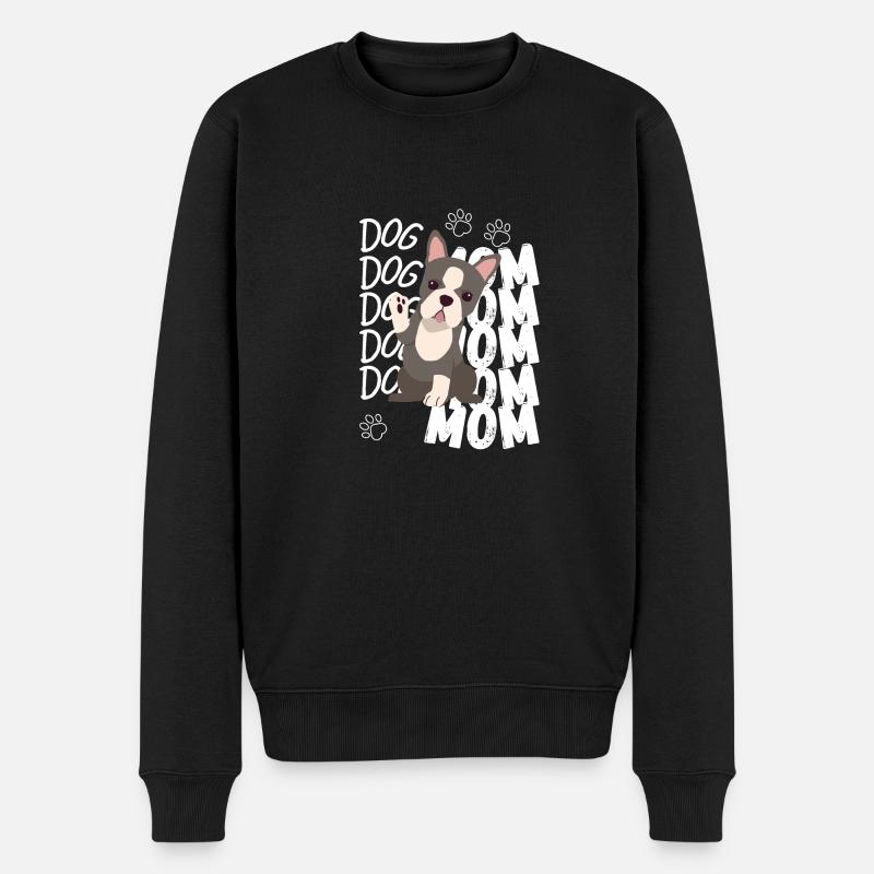 Dogmom - Männer Premium Bio Pullover - Schwarz