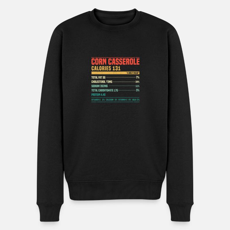 Maisauflauf Nährwertangaben Thanksgiving Essen - Männer Premium Bio Pullover - Schwarz