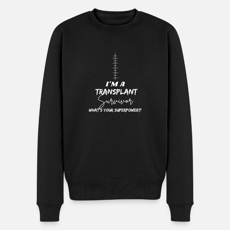 Empfänger des Organspenders des Transplantatüberlebenden - Männer Premium Bio Pullover - Schwarz