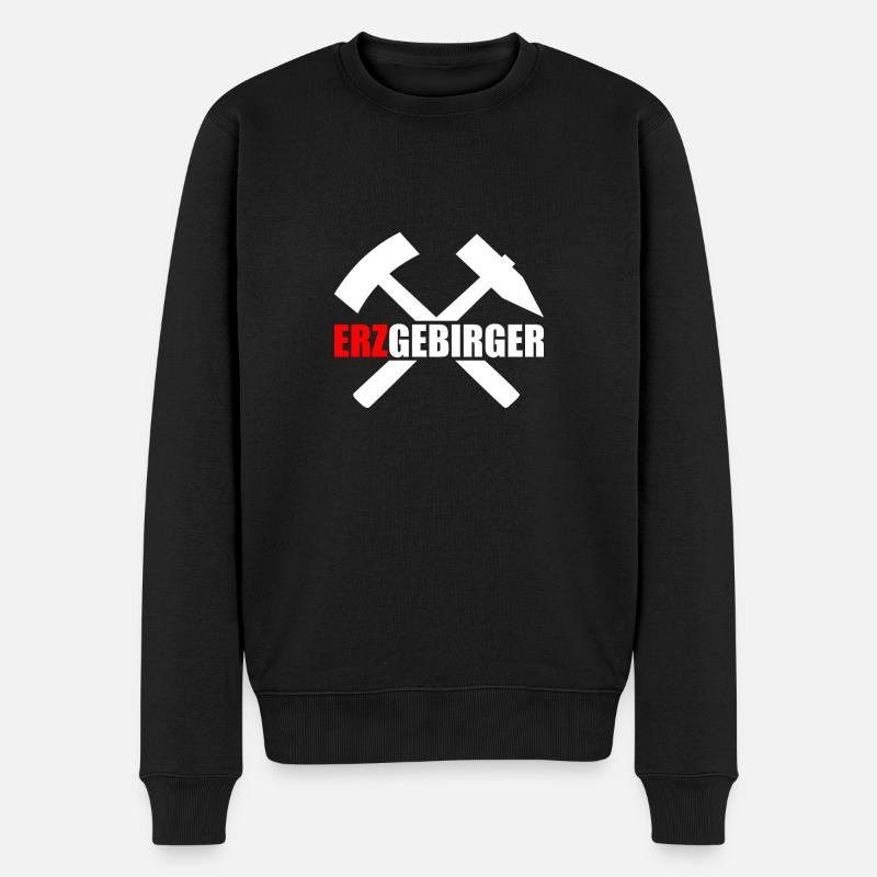 Erzgebirger Heimat Sachsen - Männer Premium Bio Pullover - Schwarz