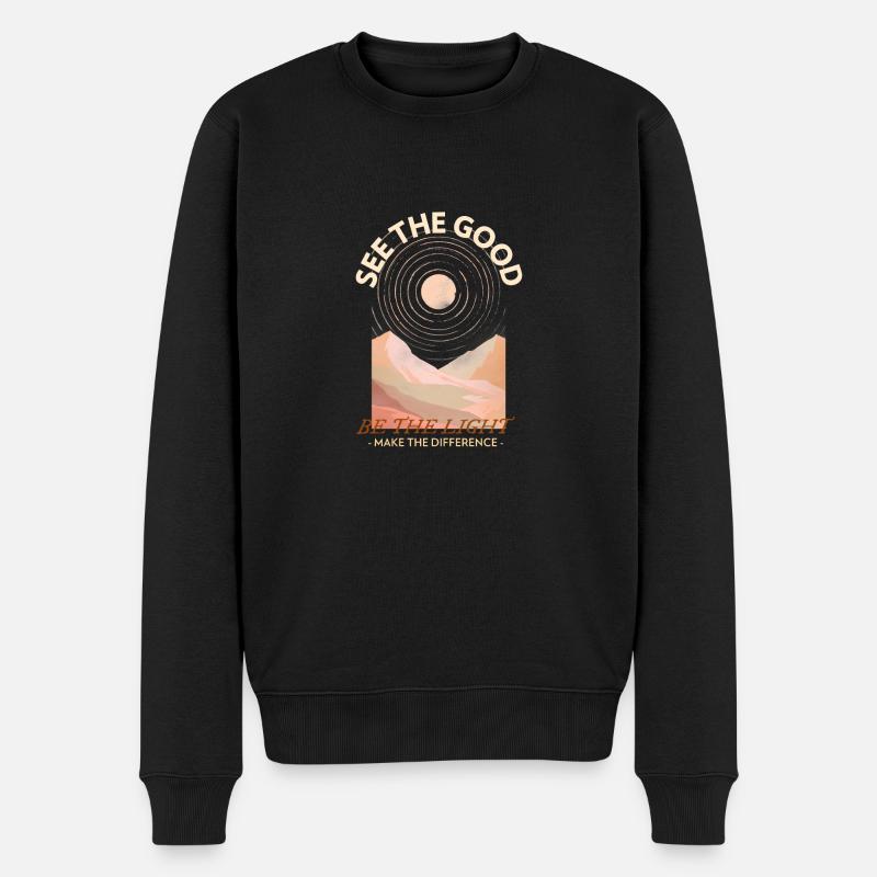 See the Good - Männer Premium Bio Pullover - Schwarz