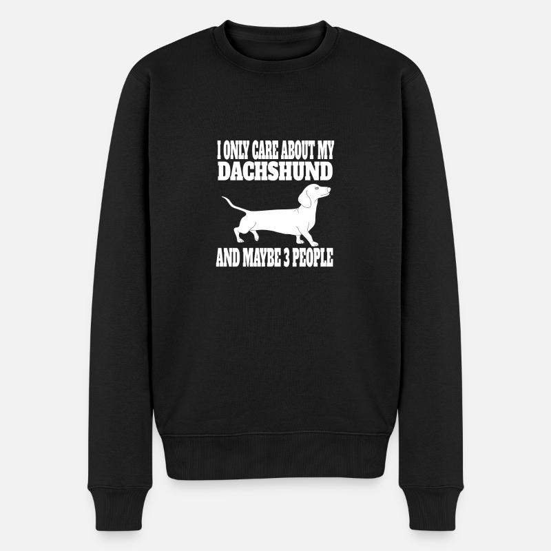 Hunde Dachshund Hund Teckel Hundehalter Dackelhund - Männer Premium Bio Pullover - Schwarz