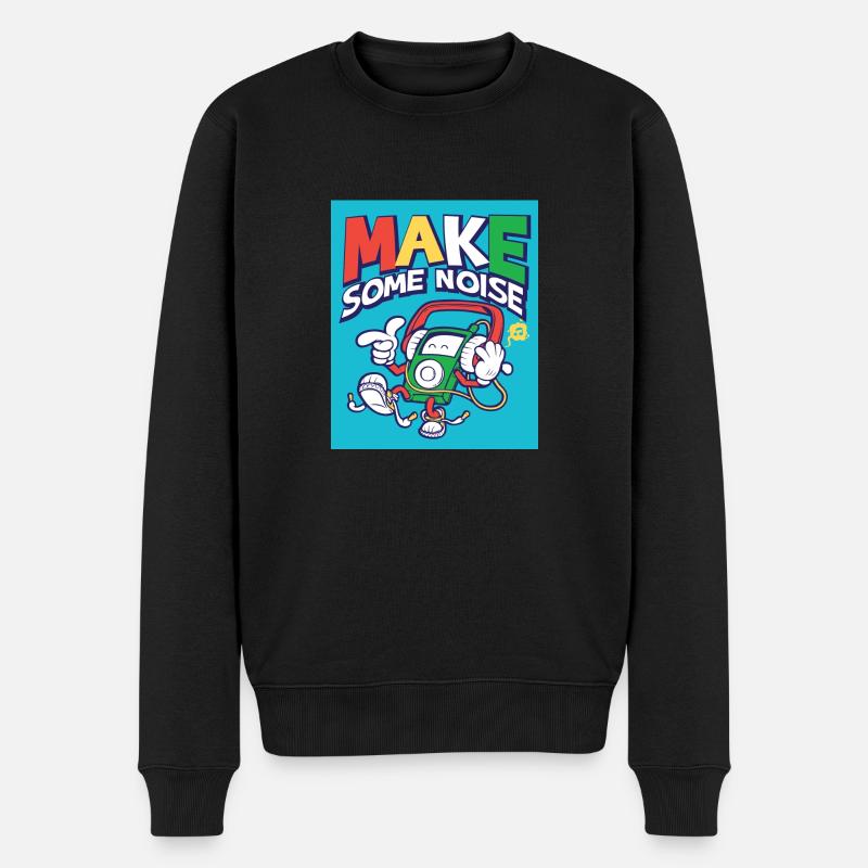 Make Some Nois - Männer Premium Bio Pullover - Schwarz