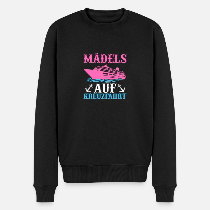 Mädels auf Kreuzfahrt Schiff Urlaub - Männer Premium Bio Pullover - Schwarz