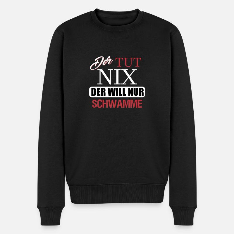 Erzgebirge Schwamme - Männer Premium Bio Pullover - Schwarz