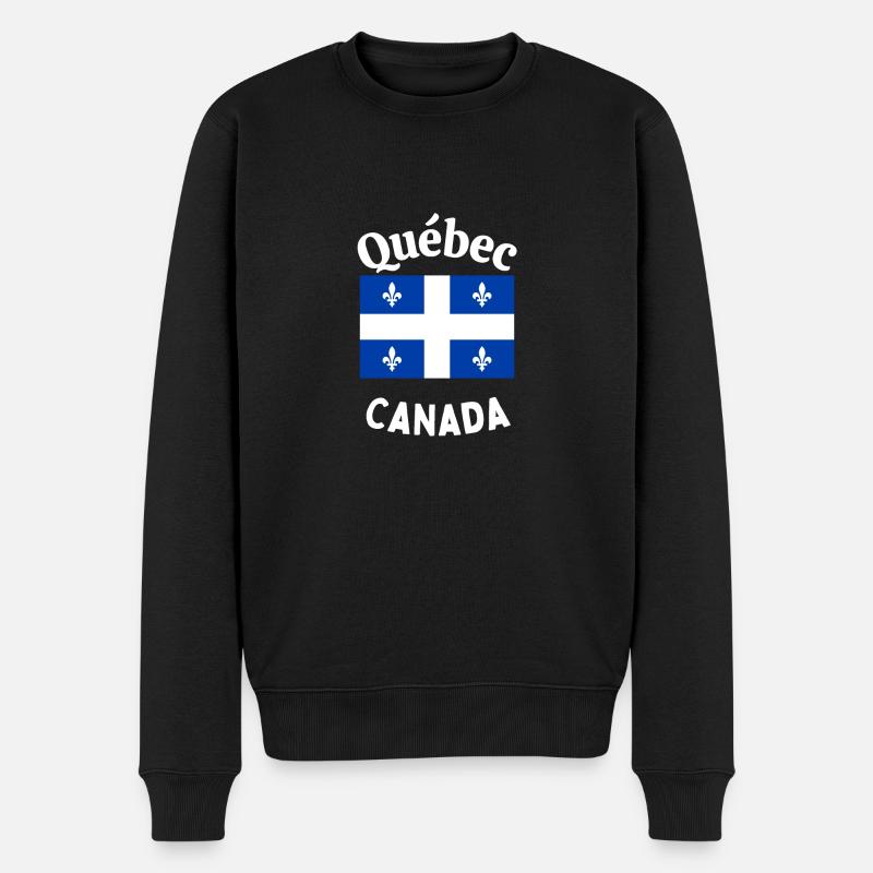 Quebec Canada - Männer Premium Bio Pullover - Schwarz