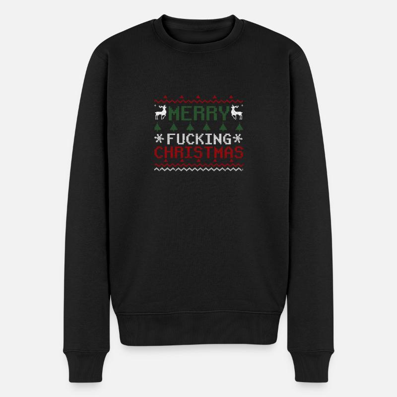 Noël moche Blagues sales Vacances - Pull Premium bio Homme - noir