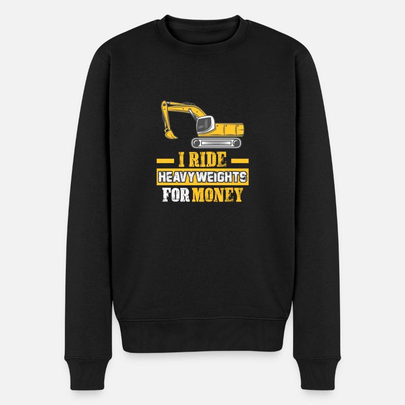 Ouvrier de la construction Excavatrice Job Crew Chantier de construction - Pull Premium bio Homme - noir