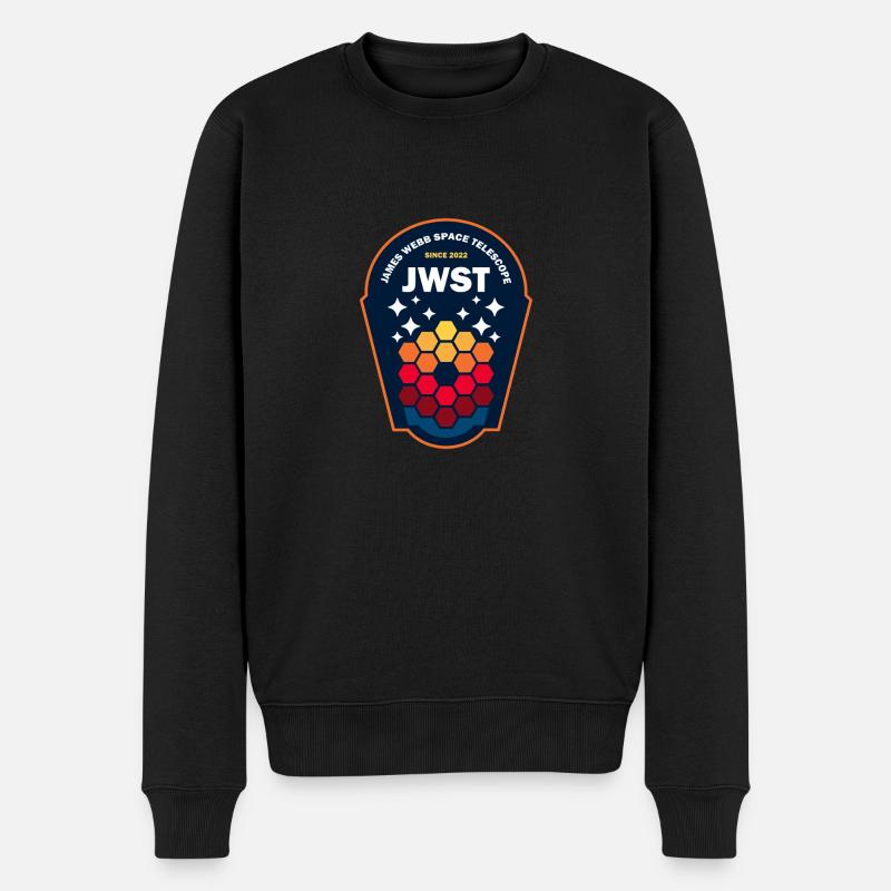 JWST Retro Design - Männer Premium Bio Pullover - Schwarz