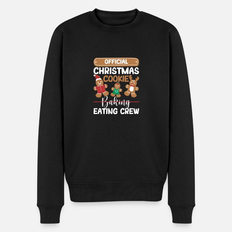 Offizielle Weihnachtsplätzchen backende und essen - Männer Premium Bio Pullover - Schwarz