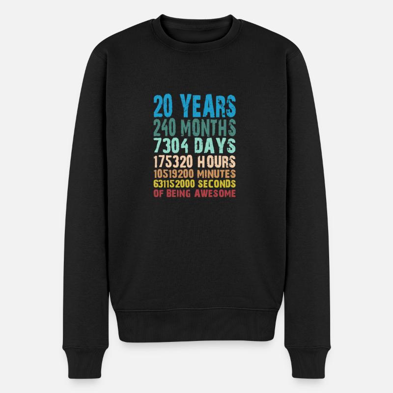 20 JAHRE GROSSARTIG SEIN - Männer Premium Bio Pullover - Schwarz
