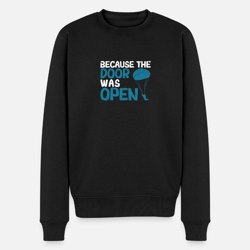 Parachutisme parachutiste, parce que le - Pull Premium bio Homme - noir