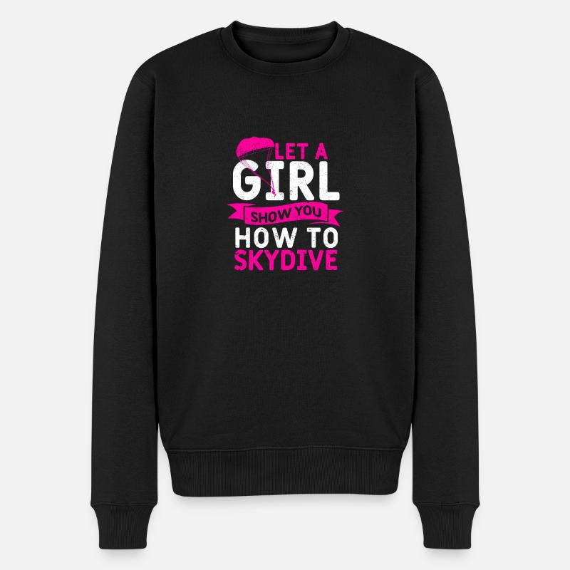 Parachutisme filles Laissez-vous être - Pull Premium bio Homme - noir