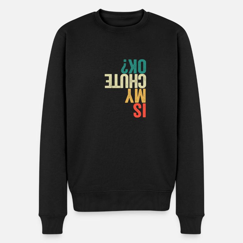 Ist mein Fallschirm in Ordnung Lustig Fallschirm - Männer Premium Bio Pullover - Schwarz